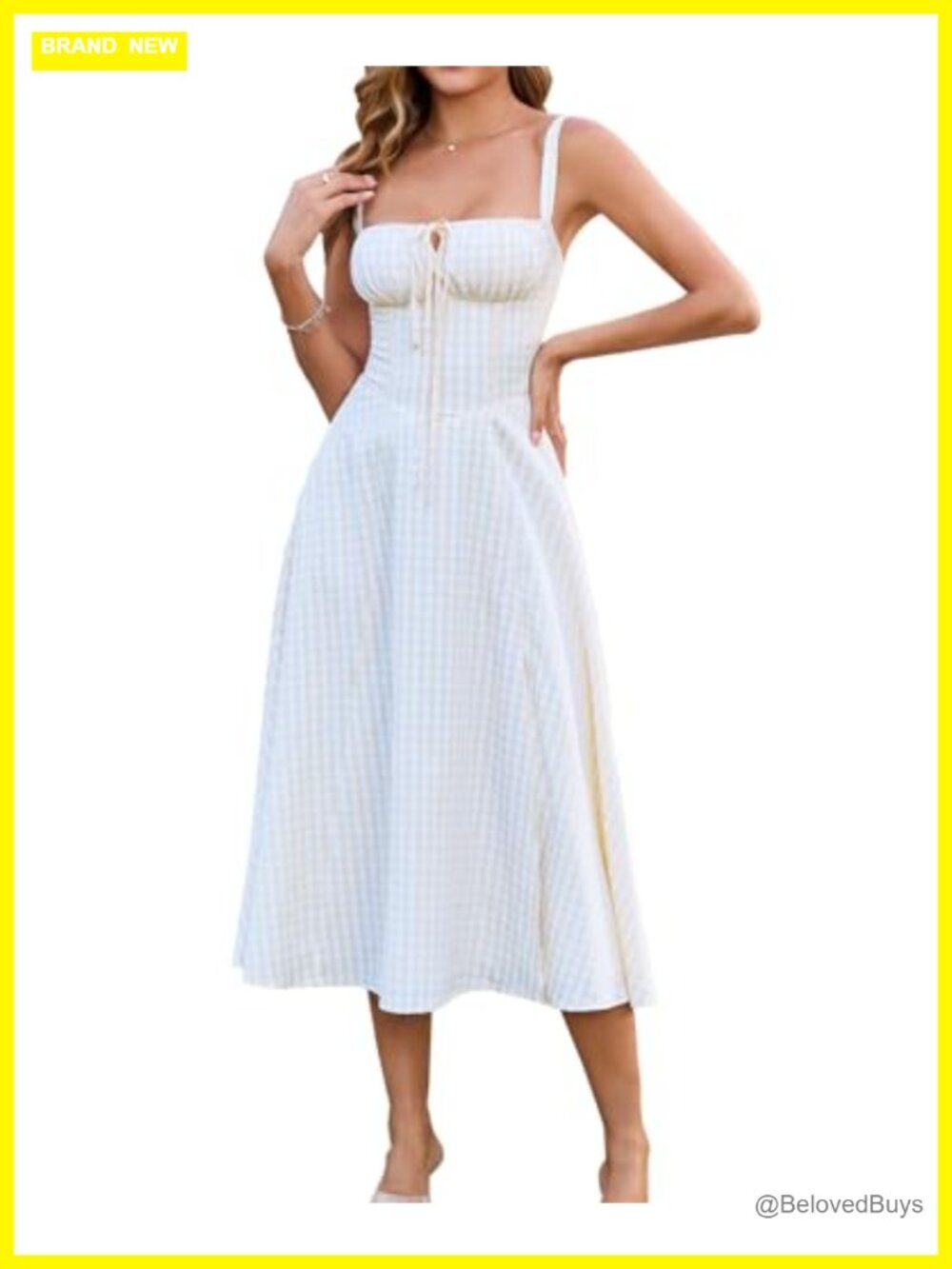 Women's Polyester Spandex Corset Midi Wedding Guest Dress